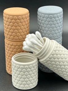Cotton Swab Storage Box, Floss Storage Box, Toothpick Storage Box, Suitable For Storing Cotton Swabs And Various Small Items. It Saves Space, Practical, Can Be Used To Store Cotton Swabs, Floss, Hair Clips, Paper Clips, Etc. Can Be Used As Bathroom Storage Jar, Cotton Swab Dispenser, Makeup Pad Box, Floss Box, Etc. - Multicolor - View 5