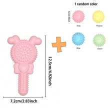 Pet Silicone Molar Toy, Lollipop Design Chew Toy For Small Dogs Cats, Boredom Relief Interactive Teething Toy For Pet Training - Multicolor - View 2