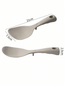 1 pezzo Mestolo in silicone per riso con supporto, adatto per cuociriso, pentole e padelle, mestolo per riso antiaderente e resistente al calore, design ergonomico con foro per appendere, facile da pulire, resistente al calore fino alla lavastoviglie, disponibile in più colori, forniture da cucina - Visualizzare 2