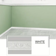 1 pieza 4 cm x 230 cm Protector de borde de marco de puerta, Cenefa autoadhesiva para bordes de pared, Zócalo de unicolor básico, Decoración de pared de PVC, Cenefa de papel tapiz, Cenefa de esquina de pared - A - Ver 15