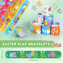 24pcs Easter Slap Bracelets, PVC Material, No Printing, Birthday Party Favors, Classroom Rewards, Easter Basket Fillers - Multiple Styles - View 8