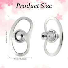 2對歐美時尚極簡銅製豬鼻子耳環耳塞 防下垂 DIY 珠寶配件 女款耳塞 節日禮物 日常使用 - 豬鼻子耳堵 - 查看 5