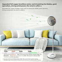 WEEME LEIXING 1pc Type-C USB Rechargeable + 5400mAh/8-Inch Portable Electric Fan + 5V2A + 90-Degree Left/Right Rotation + Retractable, Foldable, Timing, Auto Oscillation + Remote Control + Desk/Floor Mini Fan Essential For Home, Travel, Outdoor, Vacation - Other - View 2