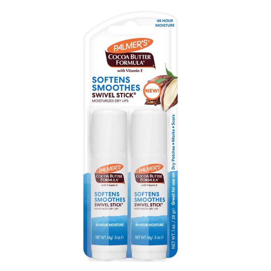 Palmer's Cocoa Butter Formula Moisturizing Swivel Stick With Vitamin E – Hydrating Skin Balm For Dry Lips & Skin – 0.30 Oz (Pack Of 2) - 5ml - 查看 1