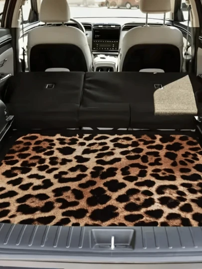 Durable Car Trunk Liner - Leopard Print Car Trunk Mat, Vehicle Carpet, Car Interior Mat Suitable For Cars, SUVs, Outdoor Travel, Christmas Gift.Png200G Pet Trunk Mat, Car Cargo Box Mat, Universal Size, Durable, Easy To Clean, Scratch Resistant, Mechanical,