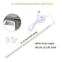 5V USB可调光LED缝纫机灯条，0.3米/11.81英寸，带安装夹，适用于缝纫桌和缝纫柜 - LED Sewing Machine Light - 查看 11