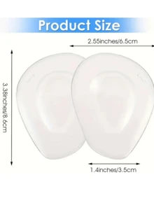 4/2pcs Forefoot Gel Cushion Pads - Reusable High Heel Forefoot Pads, Relieve Foot Pressure, Anti-Slip Shock-Absorbing Insoles - View 6