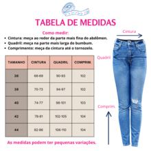 Kit 4 Calças Feminina na Promoção Cintura Alta Lycra com Elastano Premium Cós Alto Modelagem Levanta Bumbum - Azul - Visão 6