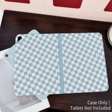 1个蓝色棋盘格纹平板电脑保护套，适用于iPad，360°旋转可折叠智能保护套 - 兼容iPad Air 6/5/4、iPad 10 (10.9英寸)、iPad Pro 2024/Air M3/A16 2025 - 非常适合工作、旅行和居家使用，兼容小米平板电脑、三星平板电脑、小米平板电脑5/6/8、华为MatePad平板电脑 - 彩色 - 查看 2
