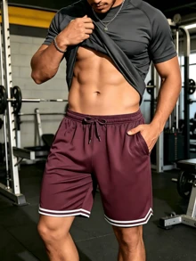 5-Pack Men's Shorts, Breathable And Quick-Drying Sports Shorts, Basketball Shorts, Gym Shorts, Suitable For Running And Hiking, Etc.Men's Gifts,Pants,Running Pants - 寶藍+深灰+酒紅+淺灰+藏青 - 查看 4
