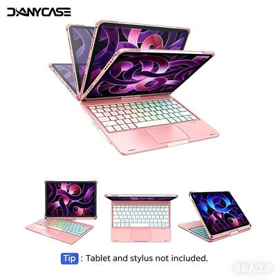 Teclado mágico giratorio adecuado para iPad Air 8 (M4) 11" 13" 2026 11th Gen A16 10th Gen 10.9 Air 11 M2 M3 2024 2025 Air 5 4 10.9 Pro 11 2020 2021 2022, Funda con teclado retroiluminado