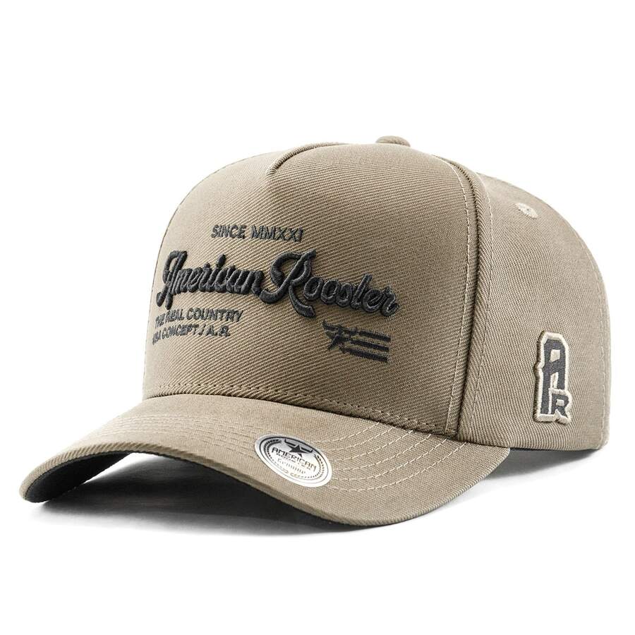 American Rooster Men's And Women's Casual Urban Trucker Hat For The Brazil World Cup. - 卡其色 - 查看 1