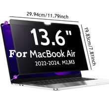 1 miếng dán màn hình chống nhìn trộm từ tính tương thích với Macbook - chống nhìn trộm, chống chói, chống trầy xước, chống vân tay, bề mặt mờ, tương thích với laptop Apple Air/13", Pro/13.3", dán màn hình từ tính có thể tháo rời chống chói 13.6" lọc ánh sáng xanh cho Pro 13" - dễ lắp đặt/không bong bóng Air 13" dễ lắp đặt, không để lại vết, phù hợp cho gia đình, văn phòng, du lịch, chơi game, phim chất lượng cao, chuyên gia làm việc từ xa, dán màn hình từ tính có thể tháo rời, tái sử dụng, kèm kẹp lưu trữ, chống chói, chống vân tay - màu đen - Xem 10