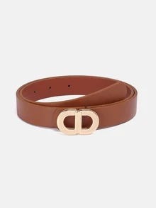 1pc/4pcs Solid Color Casual PU(Polyurethane) Women's Decorative Belt Suitable For Daily Use With Double D-Ring Buckle - A - View 20