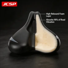 JCSP Comfortable Bicycle Seat, Perforated Ventilation Design, Waterproof And Wear-Resistant Widened And Thickened Seat Surface Bicycle Saddle, Suitable For Road And Mountain Bikes - Multicolor - View 5