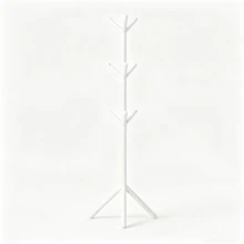 Coat Rack Floor-Standing Coat Rack With 8 Hooks And A Unique Tree Branch Design. It Can Be Used To Hang Coats, Bags, Hats, Etc., And Is Suitable For Entryways, Living Rooms, And Bedrooms. - White - View 13