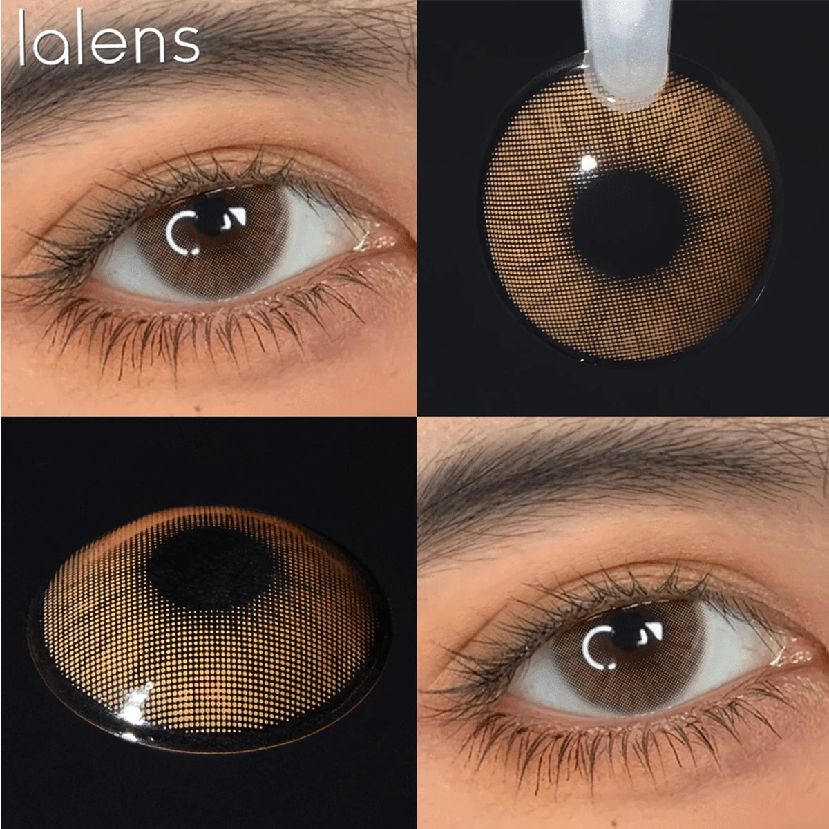 Lalens Hidrocorcolor Ochre 暖色自然圓形隱形眼鏡 1對 批發年用款 DIA 14.20MM BC 8.6MM 無縫瞳孔融合 自然佩戴感 深淺色眼睛適用 適合派對約會美妝女性隱形眼鏡