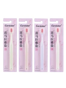 4支/套 柔软双重防护牙刷，柔软密实刷毛，双重清洁软毛刷毛，情侣套装 - 彩色 - 查看 14