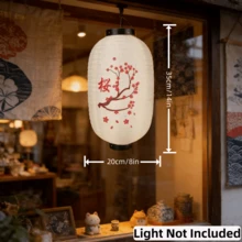 白色樱花日式灯笼，装饰吊灯，日式灯罩，适用于餐厅、酒吧、花园、复古、传统梅花灯笼、布艺吊灯、日式家居装饰、唐人街、学校庆典、毕业典礼、戏剧、文化节、派对、节日、日式东方灯具、新年、婚礼、宴会、居酒屋、餐厅、咖啡馆、书店、庭院、商场、节日庆典、庆典、日式和中式灯笼装饰 - 白櫻花 - 查看 5