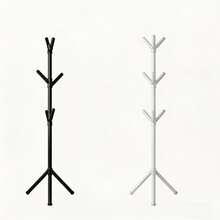 Coat Rack Floor-Standing Coat Rack With 8 Hooks And A Unique Tree Branch Design. It Can Be Used To Hang Coats, Bags, Hats, Etc., And Is Suitable For Entryways, Living Rooms, And Bedrooms. - White - View 12