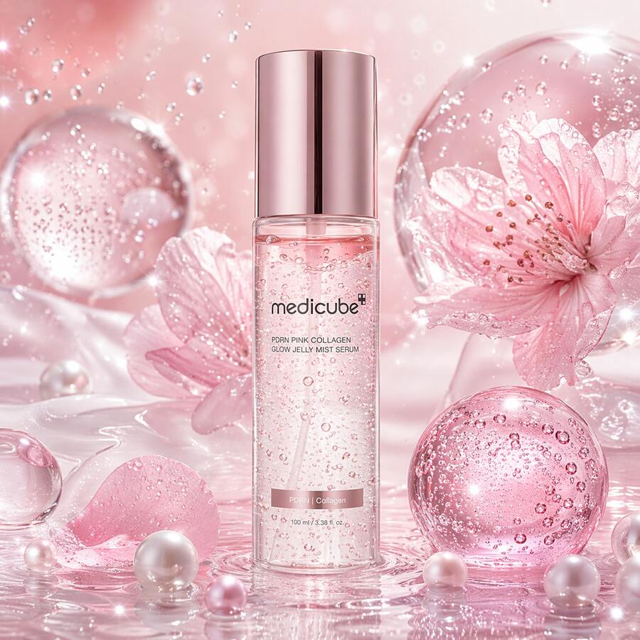 MEDICUBE - PDRN PINK COLLAGEN GLOW JELLY MIST SERUM 100ML - Collagen - View 1