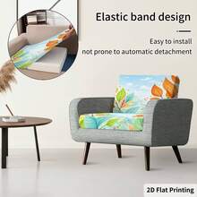 1pc/2pcs/6pcs/8pcs Floral Vein Pattern Digital Print Outdoor Sofa Cover, Floral Vein Garden Theme Washable Patio Cushion Cover With Elastic Band Closure, Outdoor Sofa Seat Cushion Cover, Patio Furniture Cover, Living Room Furniture Protector, Suitable For Garden, Park, Indoor And Outdoor Sofa Cushions, Sectional Sofa And Armchair - A - View 11