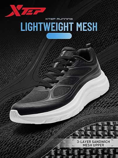  XTEP Lightweight FW | Women's Running Shoes, Summer Breathable Mesh Upper, Soft Sole, Shock Absorption, Casual Jumping Rope Shoes, Black