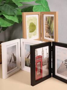 2/3/4-Fold Collapsible Photo Frame, Displays 4x6" And 5x7" Photos, Versatile Gift For Mother's Day, Weddings, Family Memories - Space-Saving Home Decor, Pet Photo Display, Office Desk Organizer, Photo Wall Starter Kit, Anniversary Keepsake - Multicolor - View 2