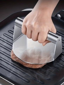 Khuôn làm bánh hamburger bằng thép không gỉ, khuôn ép bánh burger, khuôn làm bánh thịt tròn, dụng cụ nướng để làm bánh hamburger, bánh mì kẹp thịt nhỏ, bánh burger bò thông thường, có lớp chống dính, phụ kiện nướng nhà bếp, thích hợp cho vỉ nướng và chảo, khuôn làm bánh tròn, dụng cụ ép thịt để nướng và nấu ăn, khuôn làm bánh burger. - Nhiều màu - Xem 6