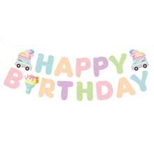 一套冰淇淋主题生日派对装饰，马卡龙色甜美冰淇淋车主题生日派对装饰，夏季冰淇淋甜点生日装饰拱门，适用于生日派对、节日、活动、夏季冰淇淋派对用品，男女通用 - 生日雪糕鋪 - 查看 3