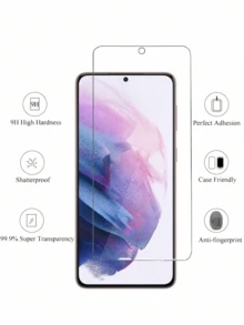4片高清透明钢化玻璃膜，兼容三星Galaxy A15 5G/4、Galaxy A02/M02、A03、A03 Core、A03s、A04、A04E、A10S/M01S、A11、A12 4G、A12 5G、A13 4G、A13 5G、A14 5G屏幕保护膜 - 彩色 - 查看 3