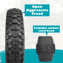6MSKS 20x4.0 电动越野自行车轮胎,一套内胎+外胎,适用于越野、城市和沙地地形,加厚轮胎,耐用丁基橡胶轮胎(外胎) - 20x4.0 Outer Tire - 查看 7