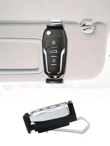Adjustable Sun Visor Clip Holder - Sun Visor Remote Control Holder, ABS Plastic Car Remote Control And Key Storage Rack, Suitable For Garage Door Remote, Car Keys (45-68mm), Non-Slip Base, Universal For Most Vehicles, Car Rearview Mirror Key Storage Rack, No More Lost Keys - Key Clip - View 6