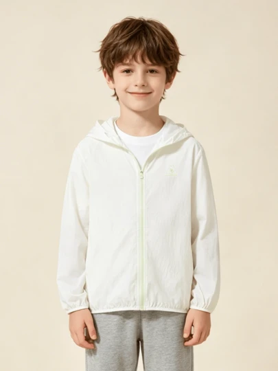 Balabala 儿童男女童轻薄连帽防风外套，可收纳夏季外套