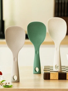 1 pezzo Mestolo in silicone per riso con supporto, adatto per cuociriso, pentole e padelle, mestolo per riso antiaderente e resistente al calore, design ergonomico con foro per appendere, facile da pulire, resistente al calore fino alla lavastoviglie, disponibile in più colori, forniture da cucina - Visualizzare 5
