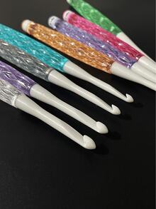 8pcs Crochet Hook Set, Size 2.5mm-6.0mm, Crystal Handle, Transparent & Exquisite, High-End Appearance, Fresh Texture, Suitable For Crocheting Scarves, Hats, Dolls, Sweaters, Hair Accessories And Bags - Crochet Hook - View 8