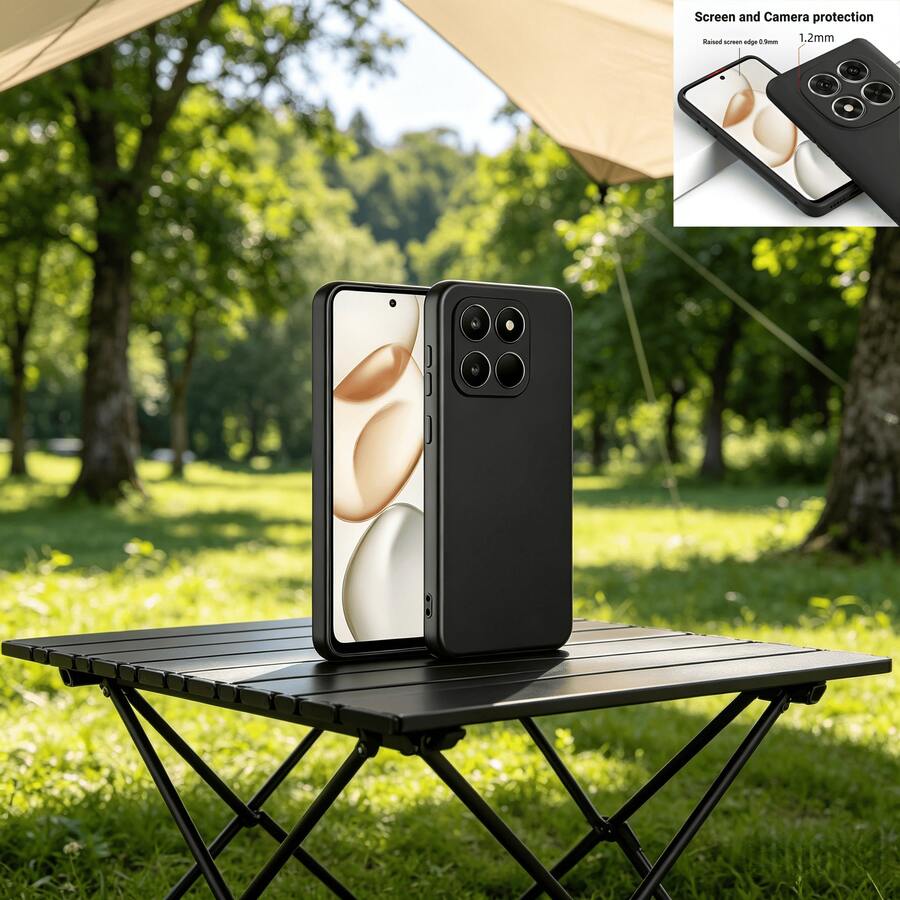 Ốp lưng bảo vệ màu đen mờ tương thích với Honor X9d, Honor X7d, Honor X6c, Magic7 Lite, Magic6 Lite, Magic5 Lite, Honor 200 Lite, Honor X6a, Honor X5b, Honor X5b Plus và các dòng điện thoại Honor khác. Ốp lưng này có khả năng bảo vệ camera, chống sốc, chống rơi và chống trầy xước. Bảo vệ mặt sau và khung điện thoại khỏi những va chạm và trầy xước hàng ngày. Chất liệu TPU mềm mại. - màu đen - Xem 1