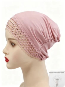 Khăn trùm đầu bằng ren rayon mềm mại và thoáng khí, phù hợp cho phụ nữ Hồi giáo sử dụng hàng ngày. - A - Xem 11