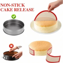 1/2 tấm lót nướng silicon chống dính tái sử dụng - Chịu nhiệt, thích hợp cho bánh quy, bánh macaron, bánh mì, bánh ngọt, giúp ngăn ngừa bánh dính vào mép bánh khi nướng. - Nhiều màu - Xem 11