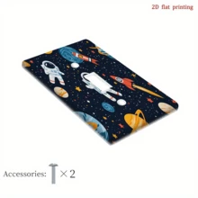 1pc [2D Printed] Astronaut Space Scene Wall Plate, Suitable For Light Switch And Outlet Cover, No Electricity Or Battery Required, Standard Installation, 2D Flat Pattern - Multicolor - View 12