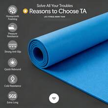 Yoga Mat Thickened Multi-Color Optional Comfortable Foam Exercise Yoga And Pilates Gymnastics Mats, Ladies' Non-Slip Fitness And Walking Yoga Mats Are Convenient To Store And Portable,Suitable For Home Workouts, Fitness, And Pilates Exercises; Soft And Durable. - 藍色 - 查看 6