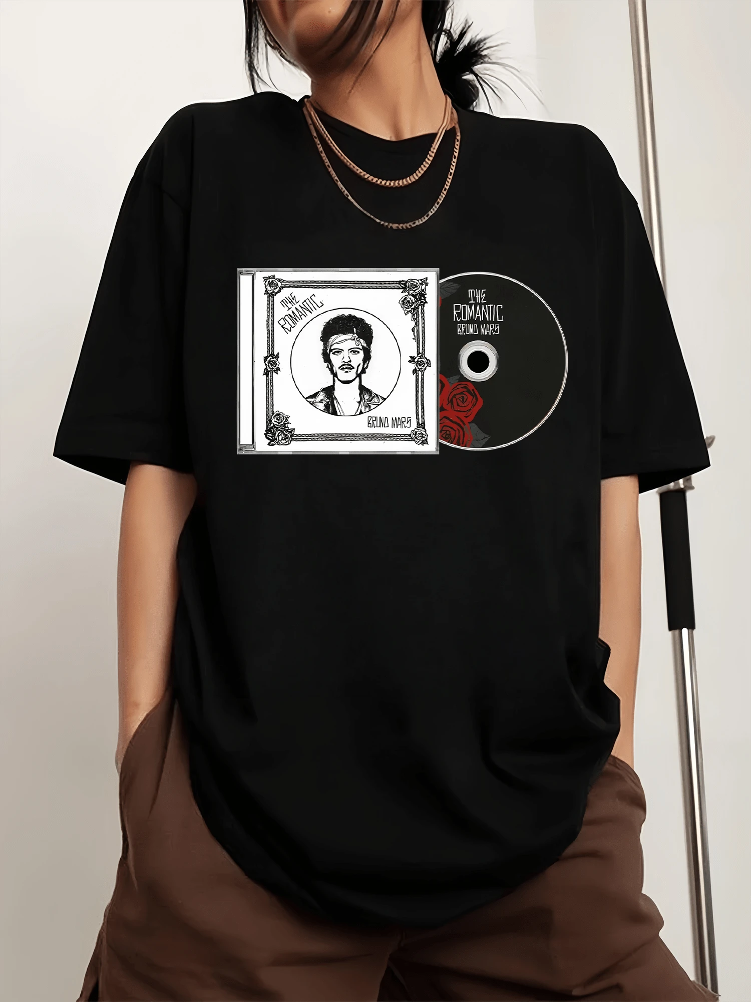 B-Brunoss Marss 2026 Men's Sports T-Shirt With Crew Neck And Print, Short Sleeve - Black - View 1