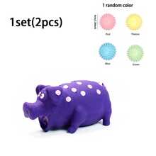 1 Stück quietschendes Latex Schwein Hundespielzeug, strapazierfähiges Zahnpflege-Kauknochen, verschiedene Farben, für kleine & mittlere Hunde, Langeweile Linderung - Verschiedenfarbig - Übersicht 10