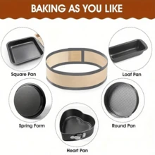 1/2 tấm lót nướng silicon chống dính tái sử dụng - Chịu nhiệt, thích hợp cho bánh quy, bánh macaron, bánh mì, bánh ngọt, giúp ngăn ngừa bánh dính vào mép bánh khi nướng. - Nhiều màu - Xem 1