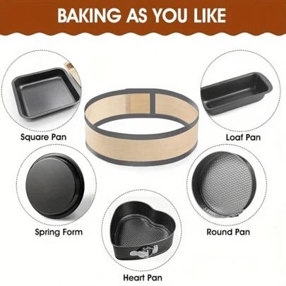 1/2 tấm lót nướng silicon chống dính tái sử dụng - Chịu nhiệt, thích hợp cho bánh quy, bánh macaron, bánh mì, bánh ngọt, giúp ngăn ngừa bánh dính vào mép bánh khi nướng.