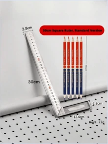 1 pieza Regla de ángulo de acero inoxidable - Acero inoxidable 304, medición precisa, adecuado para trabajos de carpintería y proyectos DIY, resistente a la oxidación y duradero - Herramienta multiusos para construcción y mejoras del hogar - Multicolor - Ver 13