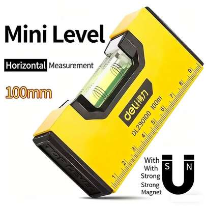1 chiếc thước thủy mini từ tính 100mm, thước thủy bong bóng hợp kim nhôm cầm tay, dụng cụ đo nhỏ gọn dùng cho thợ mộc, xây dựng, trang trí nhà cửa.