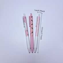 6pcs, Pink Bow Quick Dry Gel Pen, 0.5mm Fine Tip, Smooth Writing, Suitable For Office & Classroom Supplies, Teens Adults Home Office Family Education Classroom Writing Writing Writing Special Universal Writing Pen For Final Exam Gel Pen Ballpoint Pen Set, Holiday Stationery Gift Gifts - Multicolor - View 5