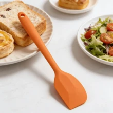 4/2pcs Multi-Function Premium Silicone Spatula Baking Tools, Heat-Resistant Silicone Scraper For Cream Cake, Baking Flipper, 4 Colors - Multicolor - View 5
