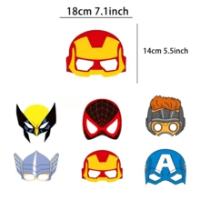 Marvel 12件組漫威超級英雄派對面具套組復仇者面具生日派對禮物角色扮演道具 - 彩色 - 查看 4